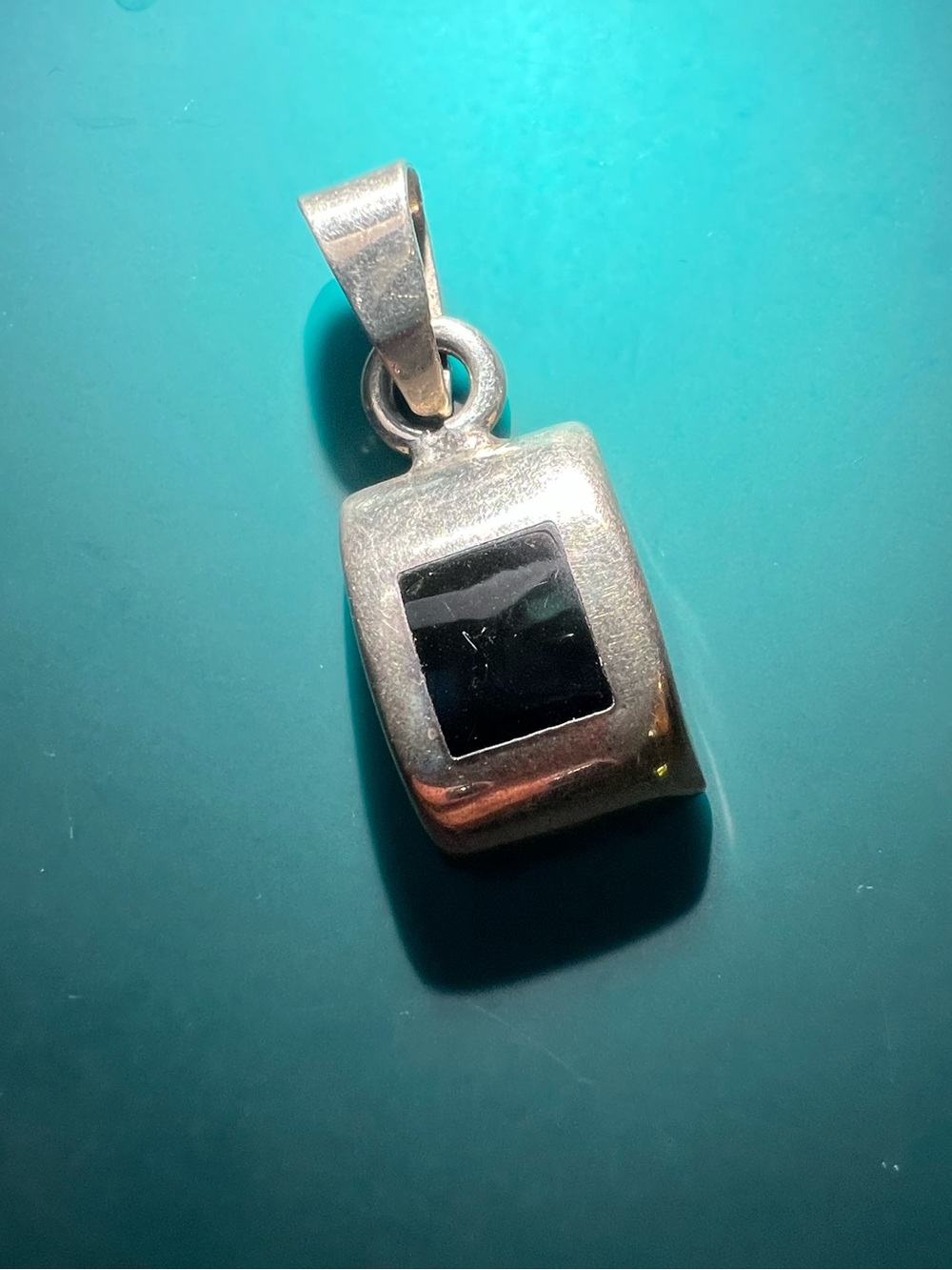 Mexico 925 Silver Black Inlay Pendant Necklace pendant